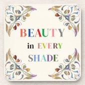 Schoonheid in elke schaduw drank onderzetter (Voorkant)