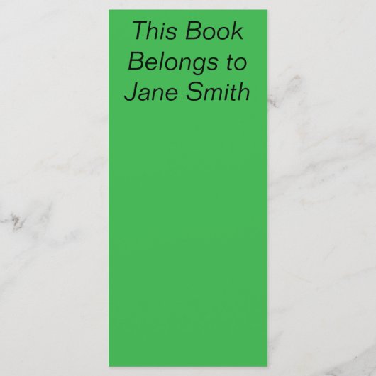 Schoonheid in groen Bladwijzer Menu (Achterkant)