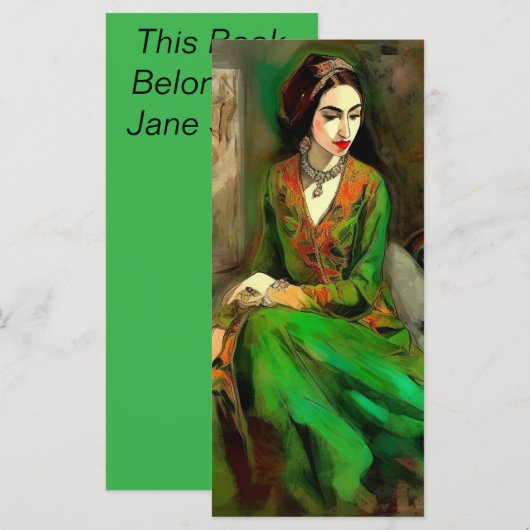 Schoonheid in groen Bladwijzer Menu (Voorkant / Achterkant)