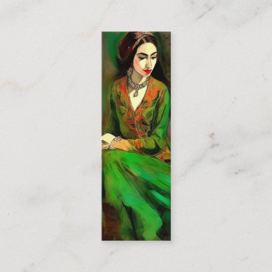 Schoonheid in groen Bladwijzer Mini Visitekaartje (Voorkant)