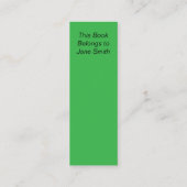 Schoonheid in groen Bladwijzer Mini Visitekaartje (Achterkant)