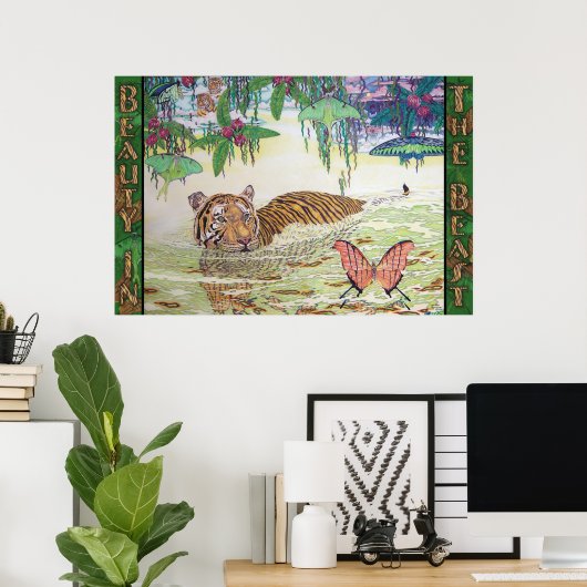 Schoonheid in het beest poster (Thuiskantoor)