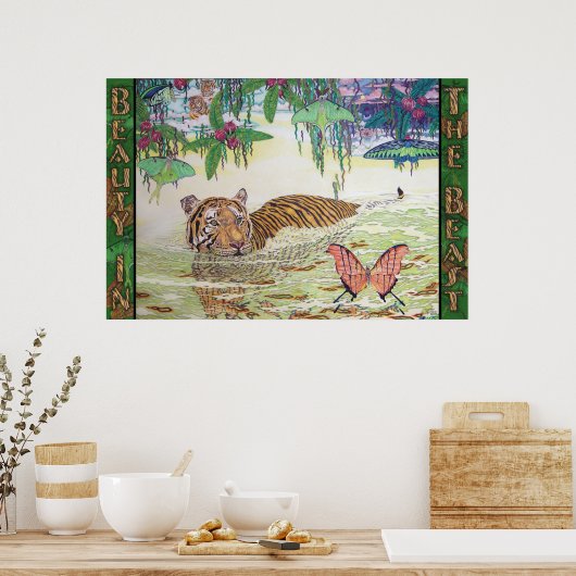 Schoonheid in het beest poster (Keuken)