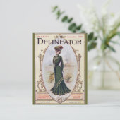 schoonheid in het Briefkaart Groene Dress (Staand voorkant)