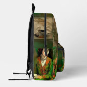 Schoonheid in het groen bedrukte rugzak (Links)