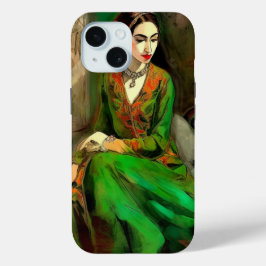 Schoonheid in het groen iPhone 15 case