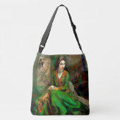 Schoonheid in het groen crossbody tas (Achterkant)