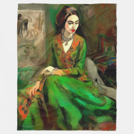 Schoonheid in het groen fleece deken