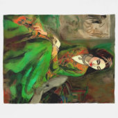 Schoonheid in het groen fleece deken (Voorkant (Horizontaal))