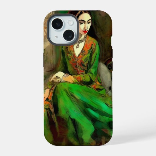Schoonheid in het groen iPhone 15 case (Achterkant)