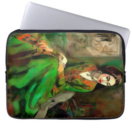 Schoonheid in het groen laptop sleeve