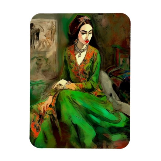 Schoonheid in het groen magneet (Verticaal)