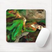 Schoonheid in het groen muismat (Met muis)