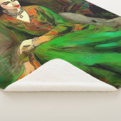 Schoonheid in het groen sherpa deken (3/4)