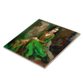 Schoonheid in het groen tegeltje (Zijkant)