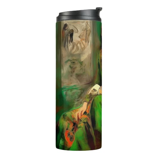 Schoonheid in het groen thermosbeker (Gedraaid links)