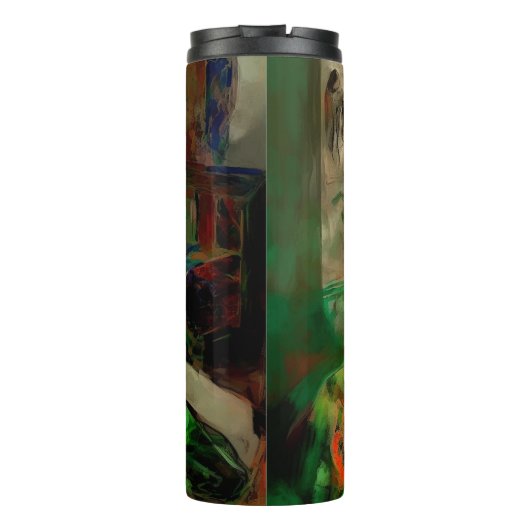 Schoonheid in het groen thermosbeker (Achterkant)