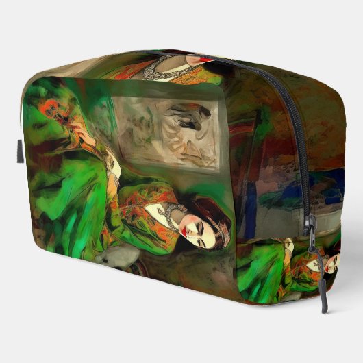 Schoonheid in het groen toilettasje (Rechterhoek)