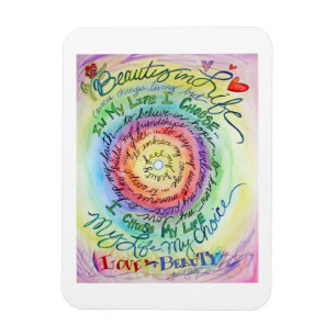 Schoonheid in het leven Rainbow Cancer Poem Art Ma Magneet