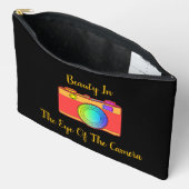 Schoonheid in het oog van de camera zwart etui (Open)