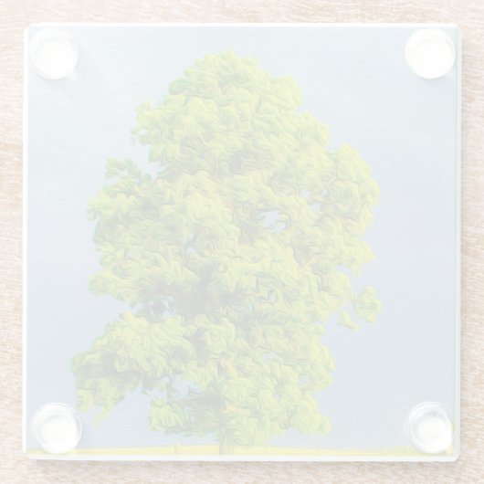 Schoonheid in het Storm Glazen Onderzetter (Achterkant)