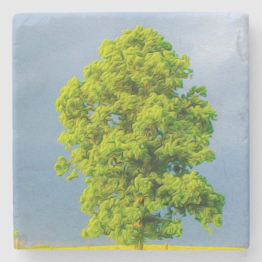 Schoonheid in het Storm Stenen Onderzetter (Voorkant)