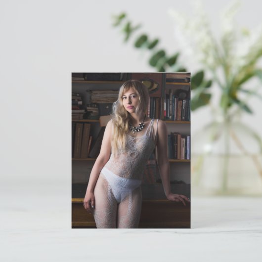 Schoonheid in het Wit! Briefkaart (Staand voorkant)