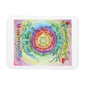Schoonheid in leven Rainbow Cancer Poem Art Magnet Magneet (Horizontaal)