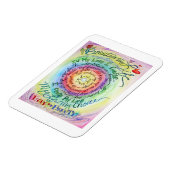Schoonheid in leven Rainbow Cancer Poem Art Magnet Magneet (Linkerzijde)