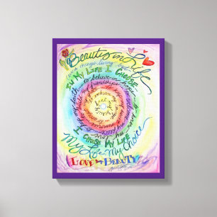Schoonheid in levensreddende regenboogkanker — A Canvas Afdruk
