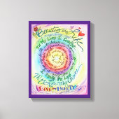 Schoonheid in levensregenbooggedicht schilderschil canvas afdruk (Voorkant)