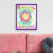 Schoonheid in levensregenbooggedicht schilderschil canvas afdruk (Insitu (Woonkamer))