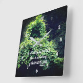 Schoonheid in Natuur wijnen Inspirerend citaat Vierkante Klok (Hoek)