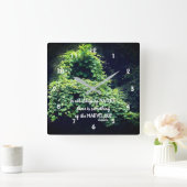 Schoonheid in Natuur wijnen Inspirerend citaat Vierkante Klok (Huis)