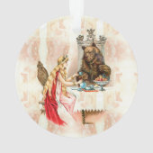 Schoonheid in roze en beest ornament (achterkant)