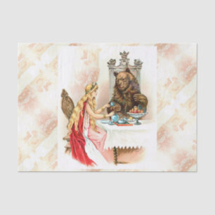 Schoonheid in roze en beest papier