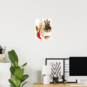 Schoonheid in Roze en het Beest Poster (Thuiskantoor)