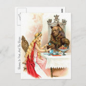 Schoonheid in Roze en het Dier Briefkaart (Voorkant / Achterkant)