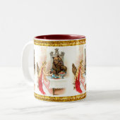 Schoonheid in roze en in de boezem tweekleurige koffiemok (Voorkant links)