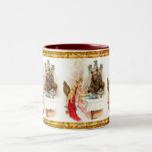 Schoonheid in roze en in de boezem tweekleurige koffiemok (Center)