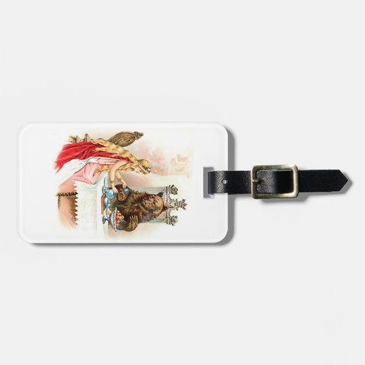 Schoonheid in roze en in het beest bagagelabel (Voorkant horizontaal)