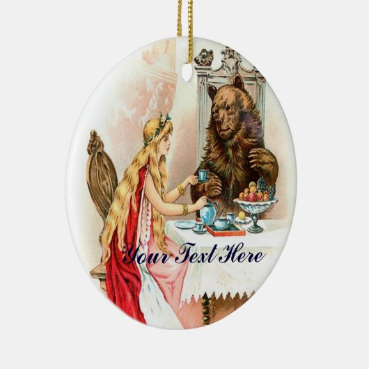 Schoonheid in roze en in het beest keramisch ornament (Rechts)