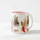 Schoonheid in roze en in het beest tweekleurige koffiemok (Voorkant rechts)