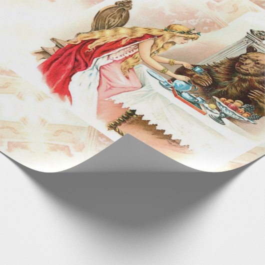 Schoonheid in roze en in het beestomppapier cadeaupapier (Hoek)