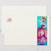 SCHOONHEID IN ROZE JURK MONOGRAM BRIEFPAPIER (Voorkant / Achterkant)