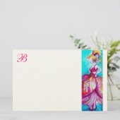 SCHOONHEID IN ROZE JURK MONOGRAM BRIEFPAPIER (Staand voorkant)