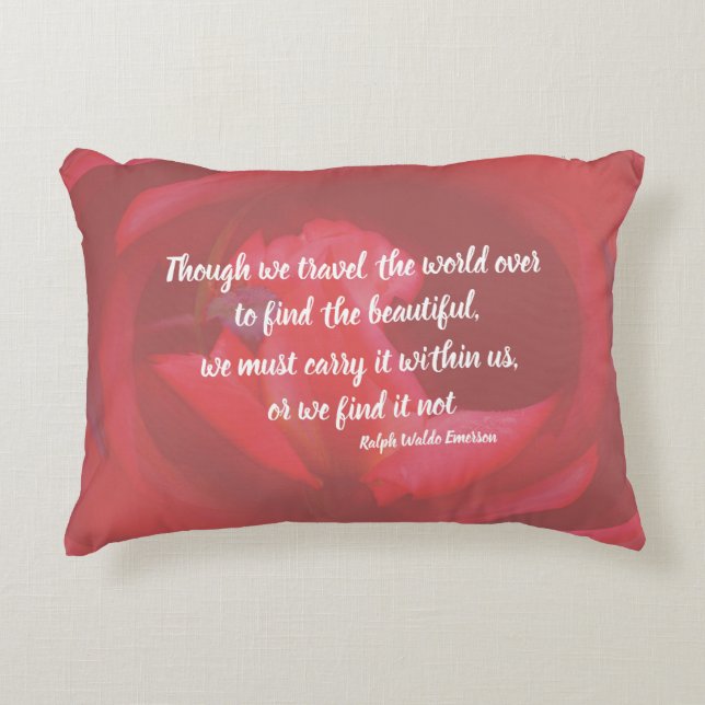 Schoonheid in roze roze Inspirerend prijsopgave Accent Kussen (Voorkant)