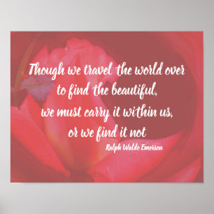 Schoonheid in roze roze Inspirerend prijsopgave Poster