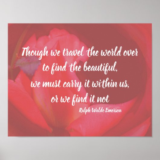 Schoonheid in roze roze Inspirerend prijsopgave Poster (Voorkant)