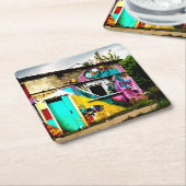 Schoonheid in vernietiging Kleurrijke Graffiti Ver Kartonnen Onderzetters (Schuin)